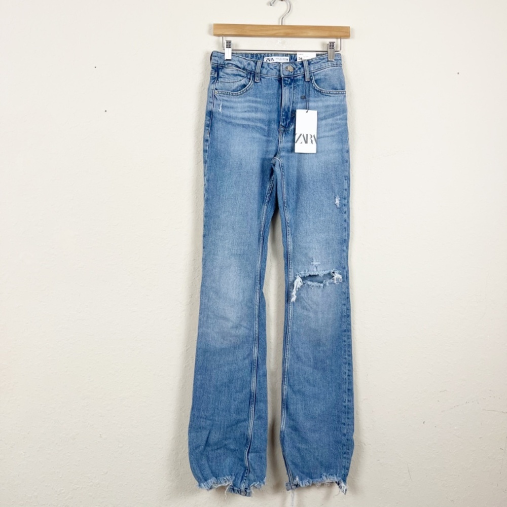 Zara High Rise Flare Leg Jeans Size 34